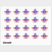 95E INFANTRY DIVISION "IRON MANNEN OF METZ" RONDE STICKER (Vel)