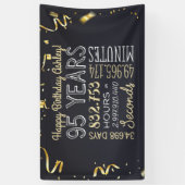 95e jaarbanner - 95 jaar in uren en seconden spandoek (Verticaal)