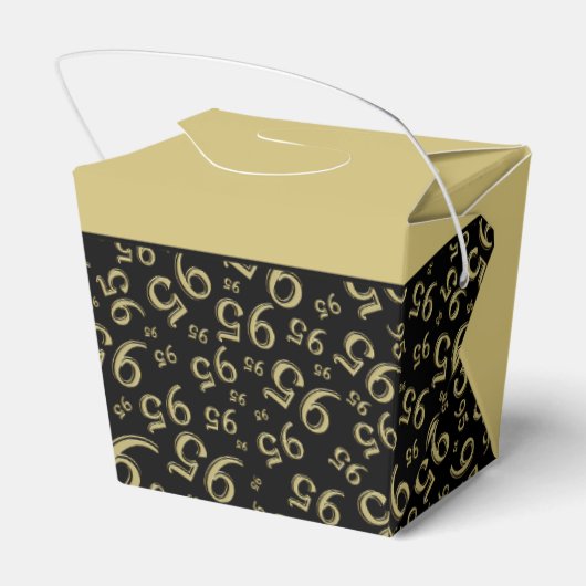 95e jaardag Gold/zwart nummer Bedankdoosjes (Achterkant)