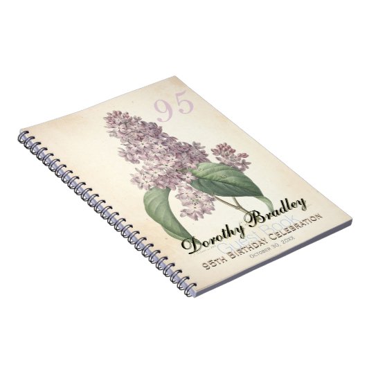 95e Lila Gastboek voor thuisdag Notitieboek (Rechterzijde)