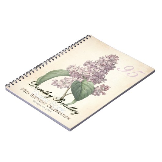 95e Lila Gastboek voor thuisdag Notitieboek (Linkerzijde)