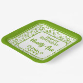 95e Partij Willekeurige Nummer Patroon Groen/Wit Papieren Bordje (Gebogen)