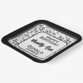 95e Partij Willekeurige Nummer Patroon Zwart/Wit Papieren Bordje (Gebogen)