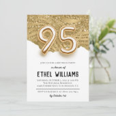 95e uitnodiging van de Birthday Party (Staand voorkant)