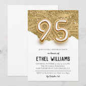 95e uitnodiging van de Birthday Party (Voorkant / Achterkant)