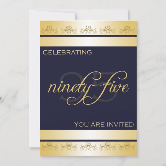 95e uitnodiging van de Birthday Party in Blue & Go (Voorkant)