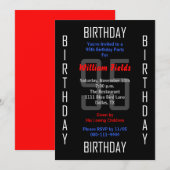 95e Uitnodiging voor verjaardagsfeestje 95 (Voorkant / Achterkant)