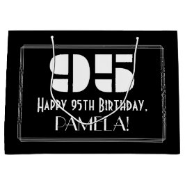 95e verjaardag ~ Art Deco geïnspireerd look "95" + Groot Cadeauzakje