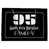 95e verjaardag ~ Art Deco geïnspireerd look "95" + Groot Cadeauzakje (Achterkant)