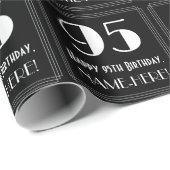95e verjaardag - Art Deco Geïnspireerde look "95", Cadeaupapier (Rol Hoek)