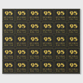 95e verjaardag - Art Deco Geïnspireerde look "95"  Cadeaupapier (Vlak)