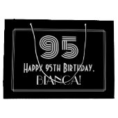 95e verjaardag — Art Deco Geïnspireerde look "95"  Groot Cadeauzakje (Achterkant)