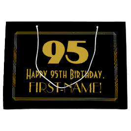 95e verjaardag — Art Deco Geïnspireerde look "95" Groot Cadeauzakje