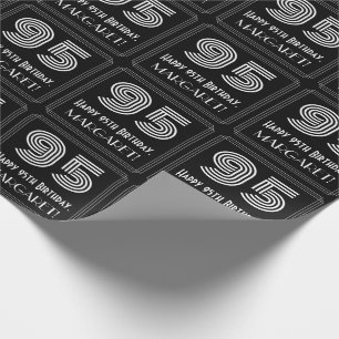 95e verjaardag: Art Deco Geïnspireerde look "95" m Cadeaupapier