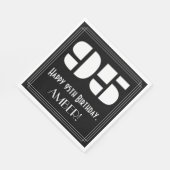 95e verjaardag: Art Deco Geïnspireerde look "95" + Servet (Hoek)