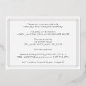 95e verjaardag — Art Deco Style "95" + Naam Folie Uitnodiging (Achterkant)