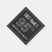 95e verjaardag: Art Deco Style + aangepaste naam Servet (Hoek)