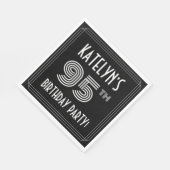 95e verjaardag: Art Deco Style + aangepaste naam Servet (Hoek)