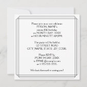 95e verjaardag: Art Deco Style met aangepaste naam Kaart (Achterkant)