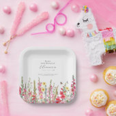 95e Verjaardag Augustus Geboorte Bloem Party Suppl Papieren Bordje (Feest)