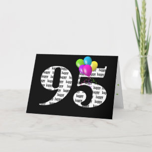 95e verjaardag ballon boeket kaart