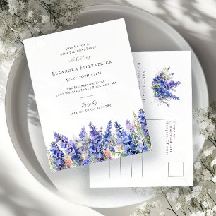 95e Verjaardag Blauwe Larkspur Juli Geboortebloem Uitnodiging Briefkaart