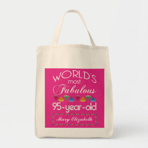 95e verjaardag De meest verbluffende kleurrijke Pa Tote Bag