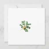 95e verjaardag december Geboortebloem Holly Square Kaart (Achterkant)