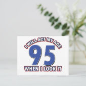 95e verjaardag design briefkaart (Staand voorkant)