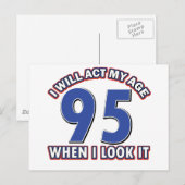 95e verjaardag design briefkaart (Voorkant / Achterkant)