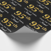 95e verjaardag: Elegante luxe Faux Gold look # Cadeaupapier (Hoek)