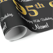 95e verjaardag: Elegante luxe Faux Gold look # Cadeaupapier (Rol Hoek)