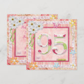 95e verjaardag feest scrapbooking stijl kaart (Voorkant / Achterkant)