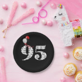 95e verjaardag feestballonnen papieren bordje (Feest)