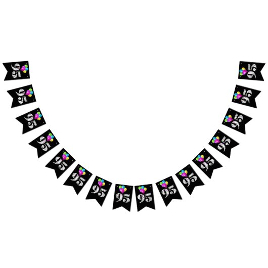 95e verjaardag feestballonnen vlaggetjes (Alle)