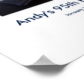 95e Verjaardag foto custom Sign In Party Board 95 Poster (Hoek)