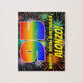 95e verjaardag: Fun, kleurrijk gevuurwerk Legpuzzel (Verticaal)