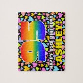 95e verjaardag — Fun, liefhebbende hartsvormen + " Legpuzzel (Verticaal)