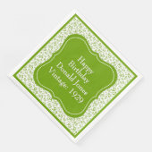 95e verjaardag Geen/Witte beugel nummer patroon Servet (Hoek)