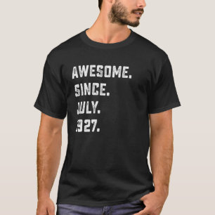 95e verjaardag Geweldige sinds juli 1927 95 jaar e T-shirt