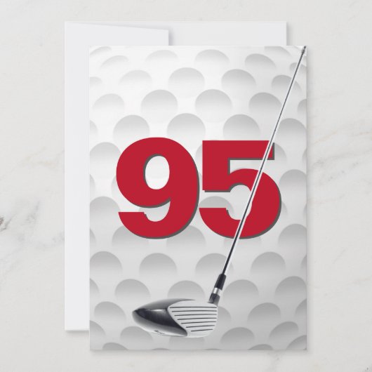 95e verjaardag golfthema kaart (Voorkant)