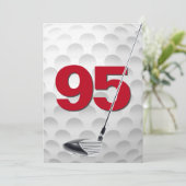 95e verjaardag golfthema kaart (Staand voorkant)