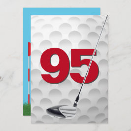 95e verjaardag golfthema kaart