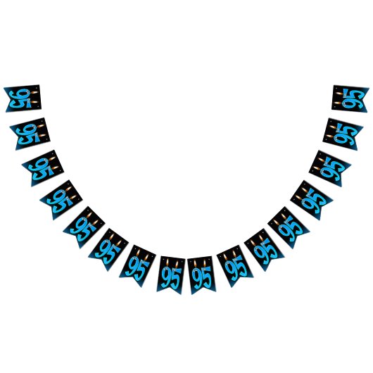 95e verjaardag kaarsen met oogballen vlaggetjes (Alle)