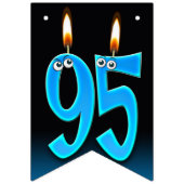 95e verjaardag kaarsen met oogballen vlaggetjes (Eerste vlag)