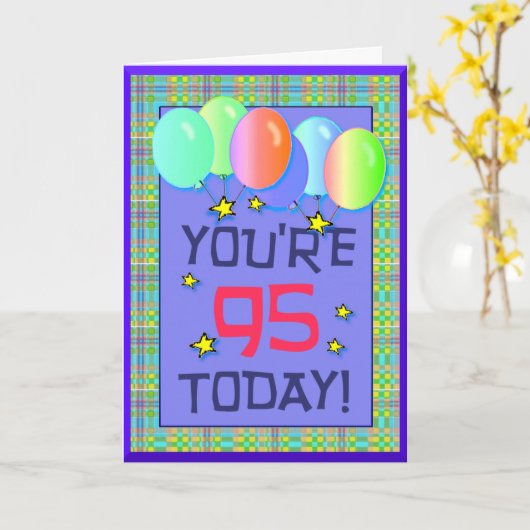 95e verjaardag Kaart (Gele Bloem)