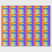 95e verjaardag: kleurrijk, vun regenboogpatroon # cadeaupapier (Vlak)