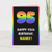 95e verjaardag: kleurrijke regenboog # 95, aangepa kaart (Voorkant)