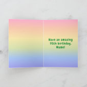 95e verjaardag: kleurrijke regenboog # 95, aangepa kaart (Binnen)
