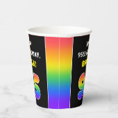95e verjaardag: kleurrijke regenboog # 95, aangepa papieren bekers (Rechts)